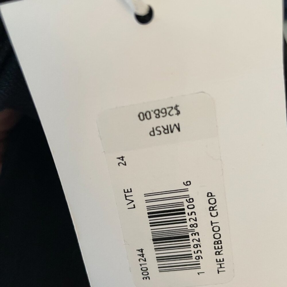 Frame The Reboot Crop High Rise Bootcut Jeans in Levitate (Black) NWT Size 24 - Picture 3 of 4